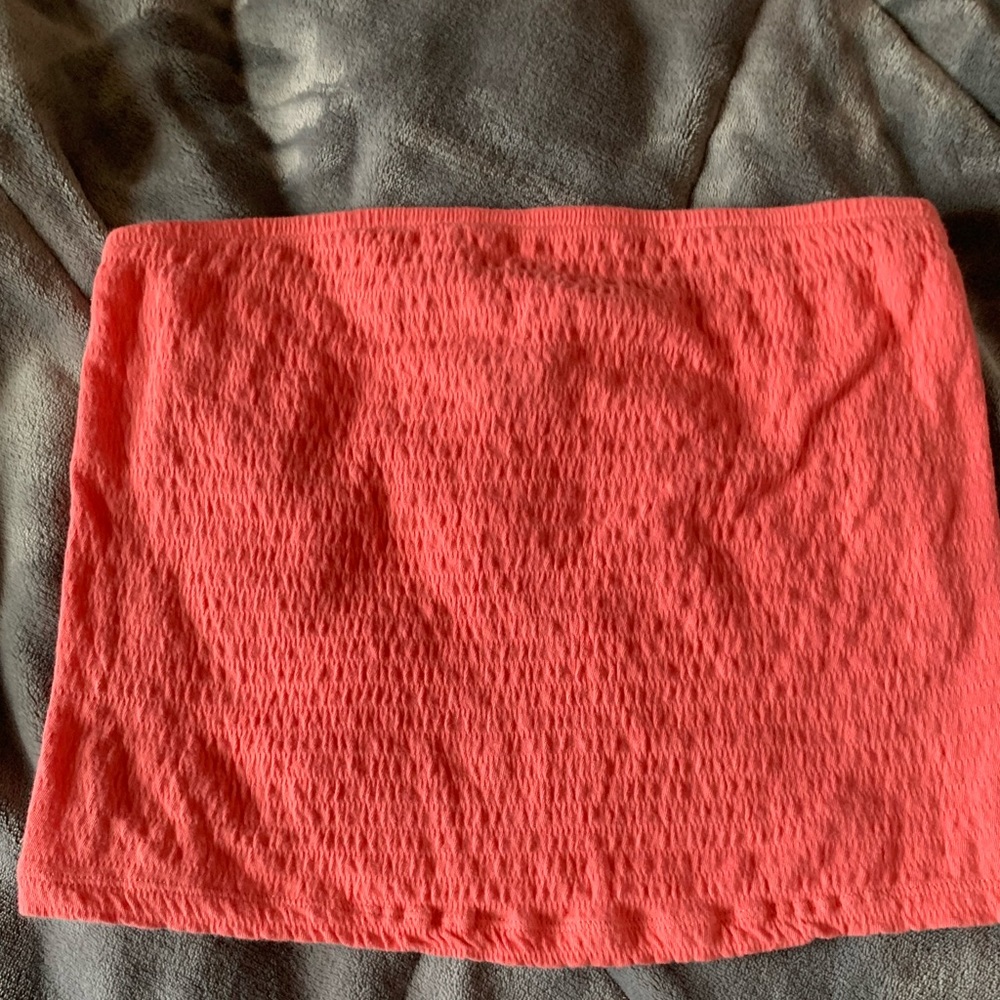 coral tube top